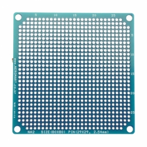 [NER-15755] NA2-80x80 PCB 만능기판(양면,BLUE) / 파랑색 만능PCB 80*80mm