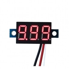 [NER-20209] 세그먼트 전압측정기 Mini 3-wire Volt Meter(0-9.9VDC) / 디지털 전압계 0.36인치 10V 빨강 / 0.36인치 3선식 전압미터