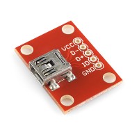 [BOB-09966] USB 미니 B타입 5핀 커넥터 모듈(Breakout Board for USB Mini-B)